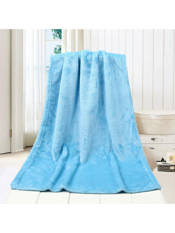 Clearance 50X70Cm Solid Soft Throw Kids Blanket Warm Coral Plaid Blankets Flannel