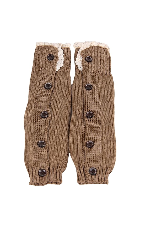 Clearance Children Boot Cuffs Winter Buttons Knit Leg Warmers Boot Topper Socks 2 Pairs