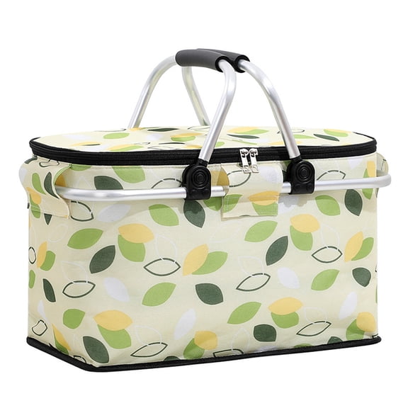 Puntoco Clearance Folding Cooler Box Picnic Bag Portable Heat Preservation Food Storage Bag Multicolor