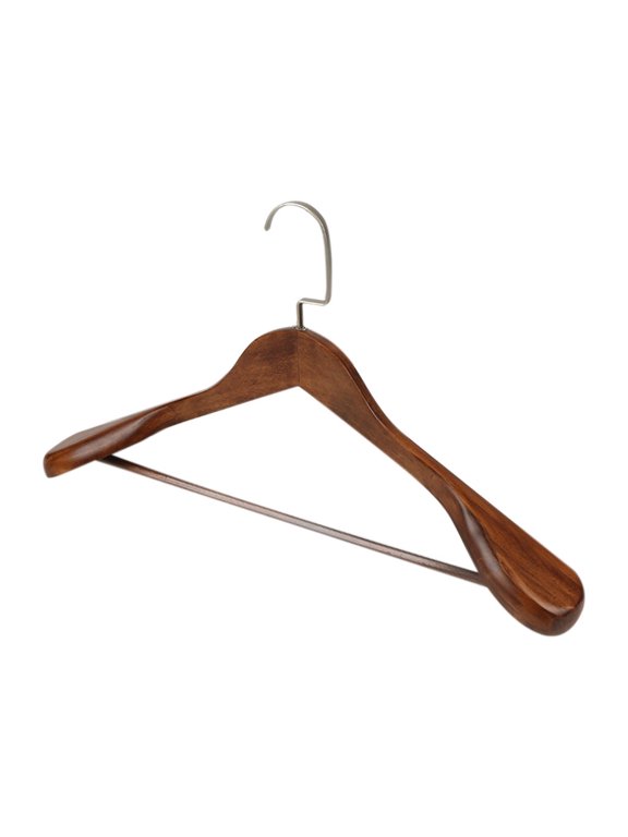 Clearance High-Grade Wide Shoulder Wooden Coat Hangers - Solid Wood Suit Hanger