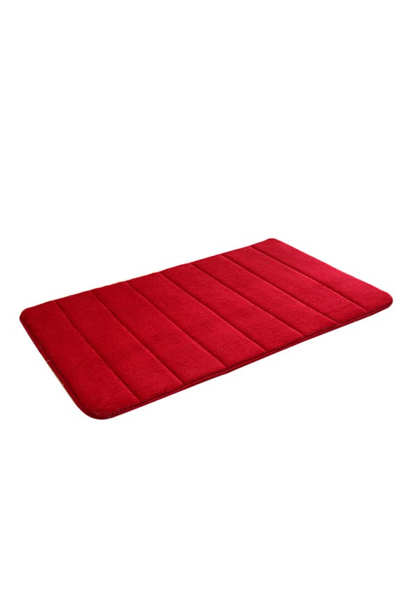 Clearance Memory Foam Mat Absorbent Slip-Resistant Pad Bathroom Shower Bath Mats Red Red