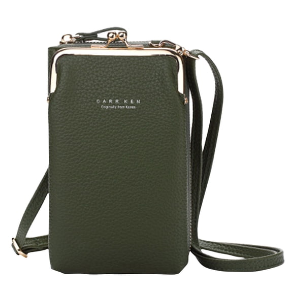Puntoco Clearance Mini Phone Messenger Bag Cell Phone Purse Wallet Small Crossbody Bag for Women Green