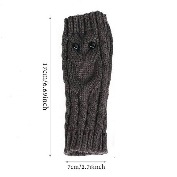 Puntoco Clearance Women Girl Knitted Arm Fingerless Keep Warm Winter Gloves Soft Warm Mitten