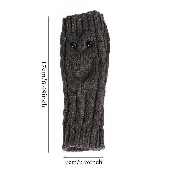 Puntoco Clearance Women Girl Knitted Arm Fingerless Keep Warm Winter Gloves Soft Warm Mitten