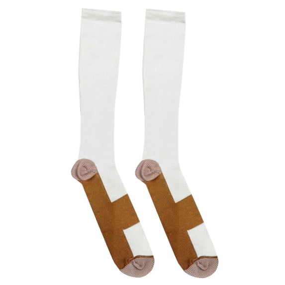 Puntoco Clearance Women&Men Compression Socks Are Best for Running Sports Stockings Socks White Xxl(One Size)
