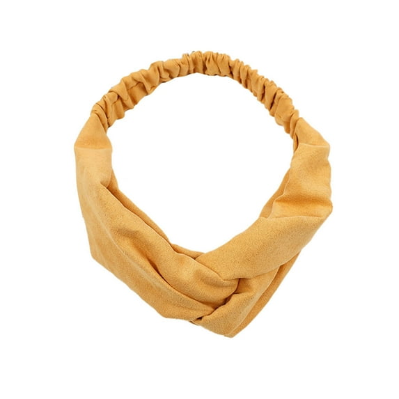 Puntoco Clearance Womens Headband Pure Color Hairband Bow Tie Velvet Wide-Brimm Headwrap Hair Band