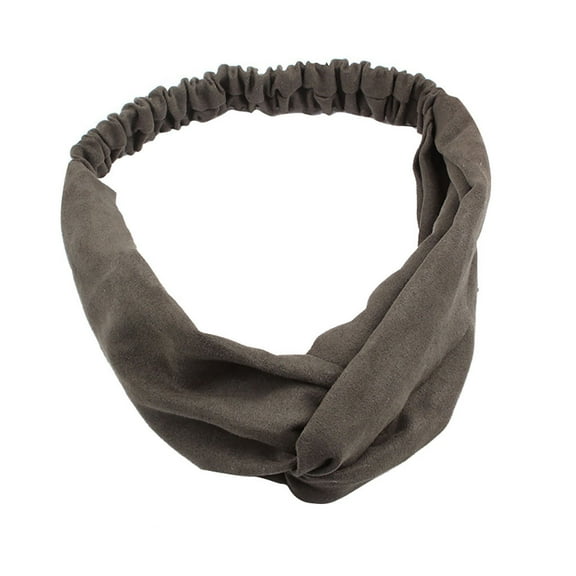 Puntoco Clearance Womens Headband Pure Color Hairband Bow Tie Velvet Wide-Brimm Headwrap Hair Band