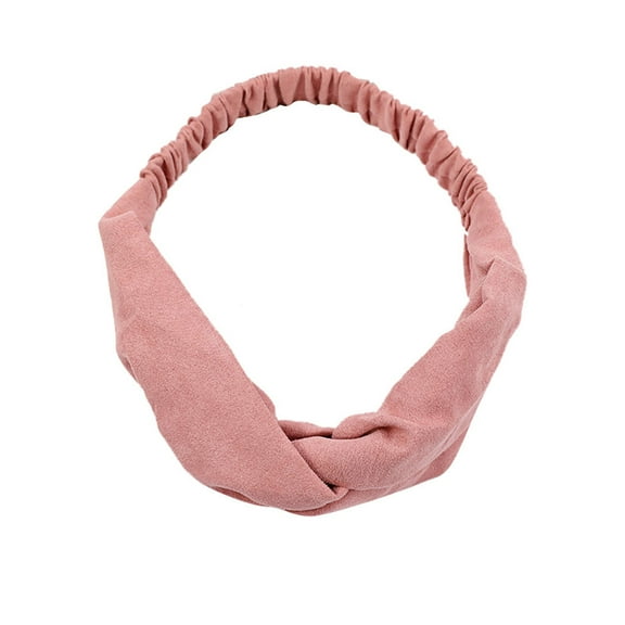 Puntoco Clearance Womens Headband Pure Color Hairband Bow Tie Velvet Wide-Brimm Headwrap Hair Band