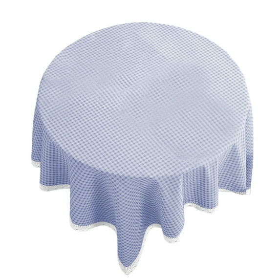 Puntoco Cottons and Linen Lace Plaid Tablecloth Washable and Wrinkle-counteractive Thick Plaid Tablecloth Suitable for Picnics Living Rooms and Restaurant Decorations,39.37×59.06In