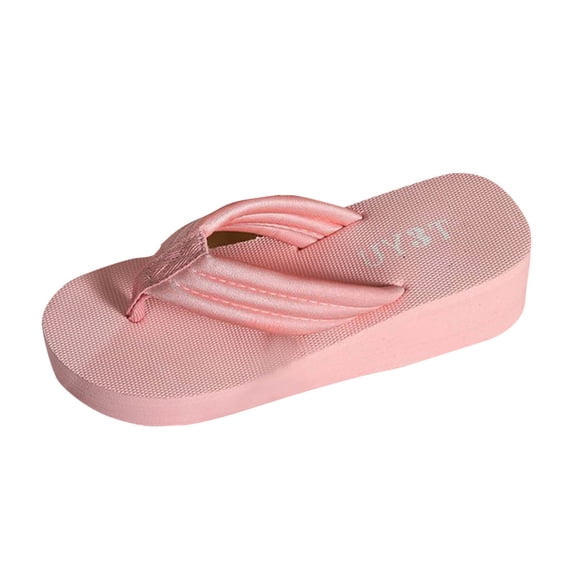 Puntoco Flip Flops for Women with Arch Support Yoga Mat Comfortable Summer Beach Walking Thong Cushion Sandals Slip On Indoor Outdoor Pink 9(42)