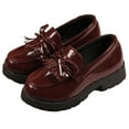thumbnail image 1 of Puntoco Girls' College Style Leather Shoes Children's British Style Su Shiny Shoes Big Children's Dance Shoes Winter Snow Boots for Kids Red 11 M(28), 1 of 9