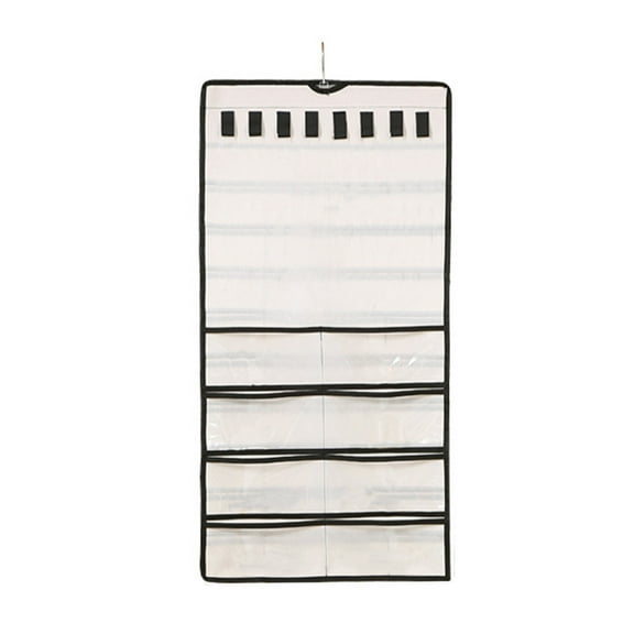 Puntoco Hanging Jewelry Organizer Storage Roll with Hanger Metal Hooks Double-Sided Jewelry Holder for Earrings, Necklaces,Wall, Door, /33.85x16.92x2.36in