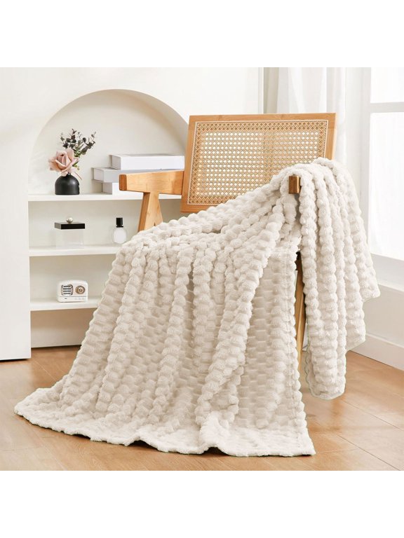 Home Fleece Throw Blanket for Couch or Bed -Turtle Shell Jacquard Decorative Blankets - Cozy Soft Lightweight Fuzzy Flannel Blanket Suitable for All Seasons(50"×60")