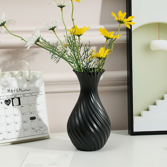 Puntoco Hydroponic Vase Imitation Ceramic Plastic Vase Flower Arrangement Vase Decorative Ornaments Ornaments Can Be Water Storage Vase