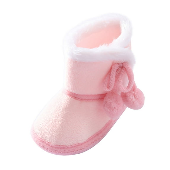 Puntoco Infant Baby Booties Boys Girls Winter Warm Snow Boots Soft Sole Non-Slip Prewalker Socks Unisex Walking Slip On Shoes Kids Shoes Clearance
