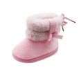 thumbnail image 1 of Puntoco Infant Unisex Warm Fur Lining Soft Boots Baby Winter Ankle Non-Slip Rubber Texture Sole Toddler Winter Snow Crib Shoes Kids Shoes Clearance, 1 of 7