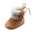 thumbnail image 1 of Puntoco Infant Unisex Warm Fur Lining Soft Boots Baby Winter Ankle Non-Slip Rubber Texture Sole Toddler Winter Snow Crib Shoes Kids Shoes Clearance, 1 of 6