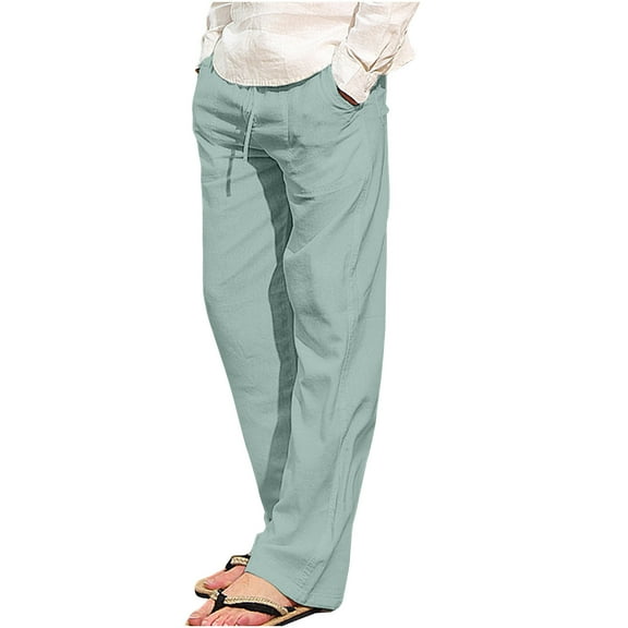 Puntoco Jogger Shorts Pants,Men Fashion Summer Solid Casual Elastic Waist with Pocket Pants Green 6(L)