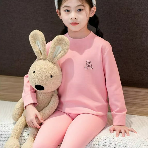 Puntoco Kids Clothing Clearance Boys and Girls thermal Underwear Sets, Long Johns Home Sweatshirts and Leggings