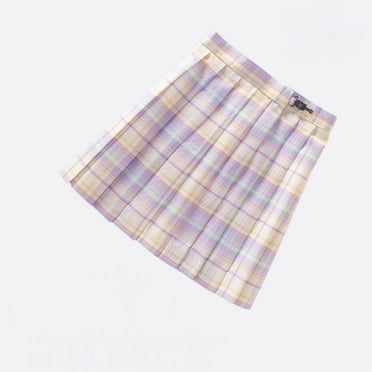Puntoco Kids Clothing Clearance Children's Solid Color Tight Short Skirt Four Season Pleated Skirt Girls' Performance Half Skirt Uniform Checkered Skirt