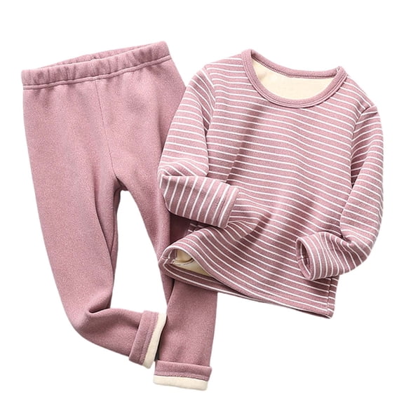 Puntoco Kids Clothing Children's thermal Underwear Set Padded and Thickened Winter Boys Boys Baby Fall Clothes and Pants