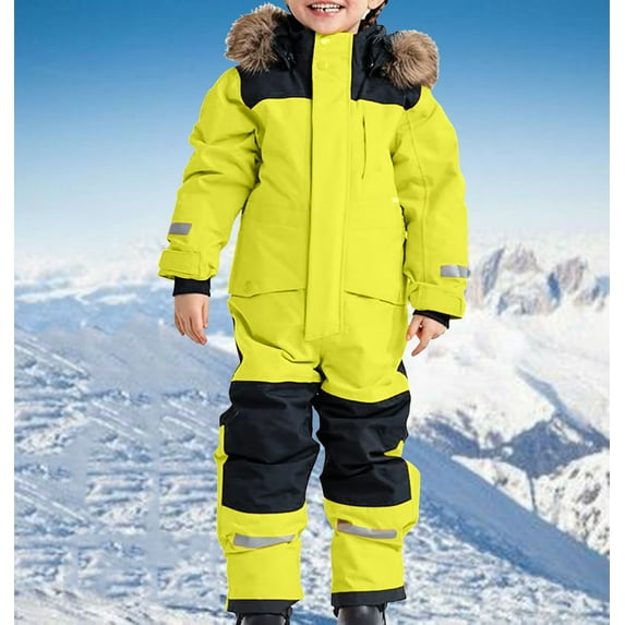 Puntoco Kids Clothing Clearance Kids Girls Boys Colorful Siamese Snowsuits Ski Suits Jackets Winter Jumpsuits