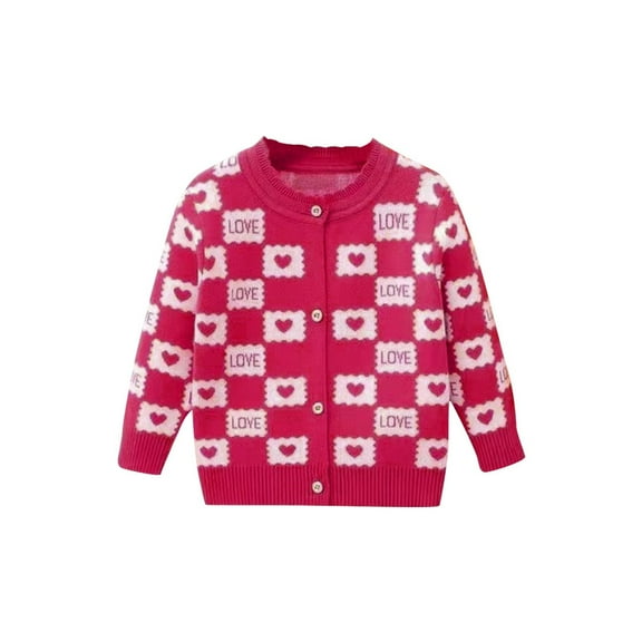 Puntoco Kids Coat Clearance Children's Knitted Single Breasted Knitted Sweater Coat Round Neck Knitted Sweater Cardigan Loose Coat