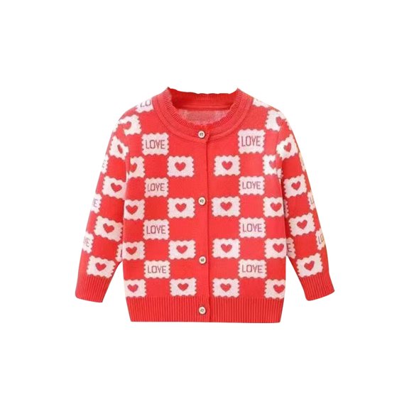 Puntoco Kids Coat Clearance Children's Knitted Single Breasted Knitted Sweater Coat Round Neck Knitted Sweater Cardigan Loose Coat