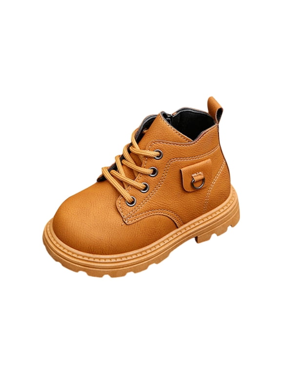 Kids Girls' Boots Children's Boots Outdoor Boots Girls' Plush Short Boots Boys' boots Winter Snow Boots for Kids Brown 3.5-4Years