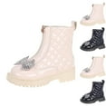 thumbnail image 1 of Puntoco Kids Girls' Boots Children's Boots Outdoor Boots Girls' Plush Short Boots Boys' boots Winter Snow Boots for Kids White 2(36), 1 of 9