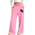 thumbnail image 1 of Puntoco Kids Print Fleece Lined Jogger Pants Warm Winter Sweatpants with Side Pockets Pink-A, 1 of 6
