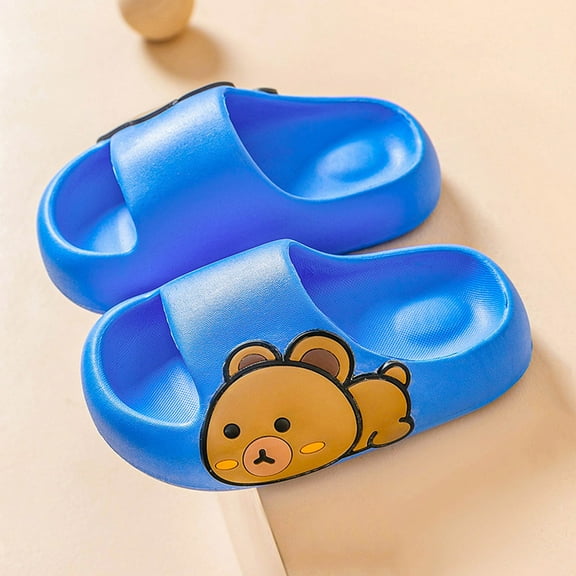 Puntoco Kids Slides Soft Soled Sandals Summer Slip-On Sandals Shower Beach Pool Slippers for Kids Girls Toddler Water Shoes for Boys Kids Shoes Clearance