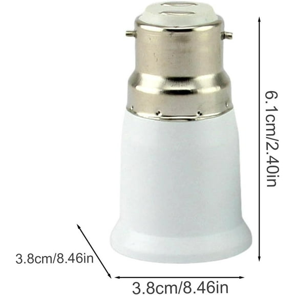 Puntoco Light Bulb Socket Converter Bayonet To Screw Bulbs Adaptor B22 To E27 Socket Converter for Ceiling Fans Light Chandeliers Base S-ocket Converts-er for LED Bulbs