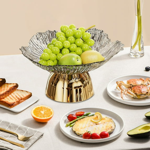 Puntoco Light Luxury Fruit Drain Plate, Fruit Plate, high-Value Home Living Room, Coffee Table, Candy Plate, high-end Snacks, Tribute Plate