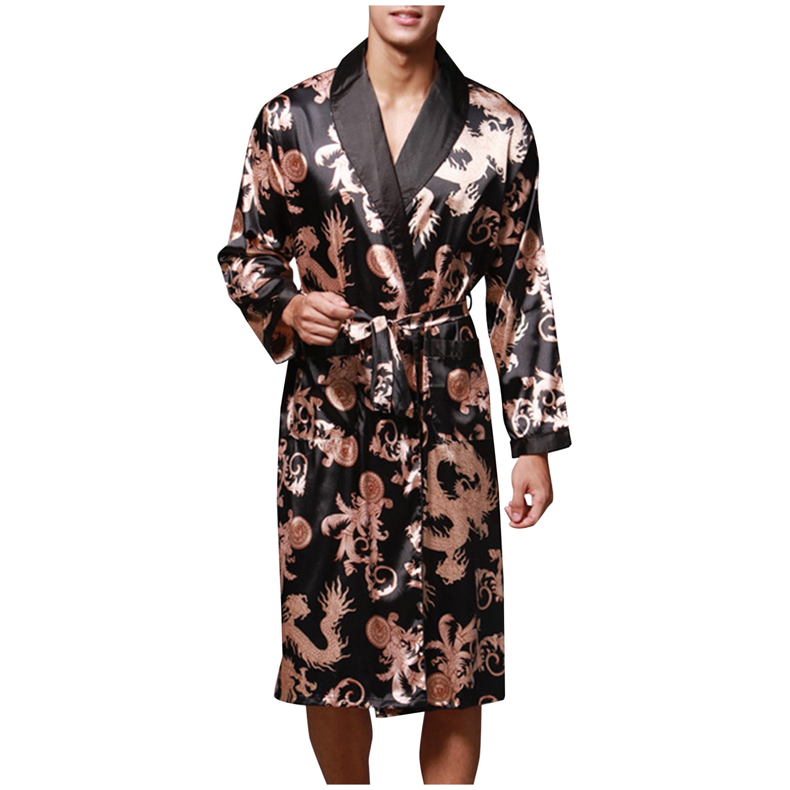 Puntoco Men Pajamas clearance Men's Pajamas Long Robes Bathrobes Home