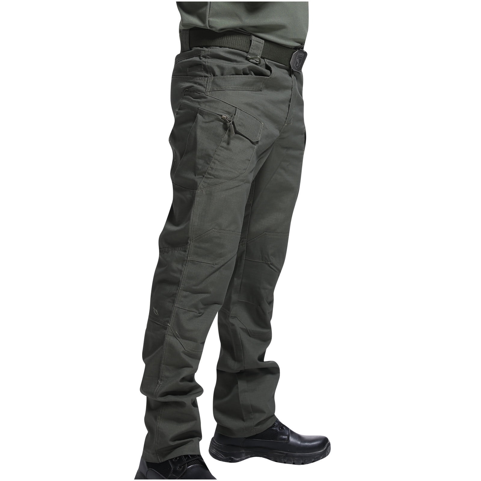 Puntoco Plus Size pants Clearance Men Solid Multiple Pockets