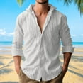 thumbnail image 1 of Puntoco Men's Button Down Shirts Long Sleeve Dress Shirts Regular-Fit Casual Shirt White XXXL(XXXL), 1 of 8