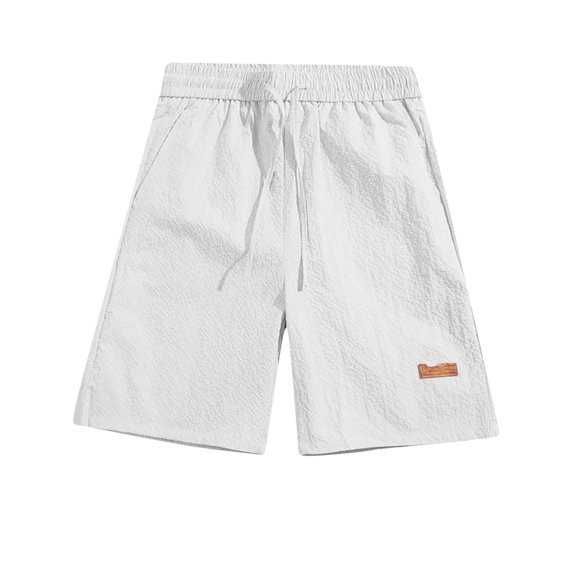 Puntoco Men's Cargo Shorts 3/4 Clearance Men's Solid Color Casual Holiday Breathable Shorts Pockets Pants White XL(XL)