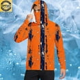 thumbnail image 1 of Puntoco Men's Hooded Sun Shirts with Mask Fishing Shirts for Men Long Sleeve UPF 50 Rash Guards Cooling Hoodies Hiking Shirts Orange XL(XL), 1 of 6