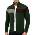 thumbnail image 1 of Puntoco Men's Knitted Cardigan Sweater Causal Thick Full Zip Sweaters for Men Coat Army Green S(S), 1 of 8