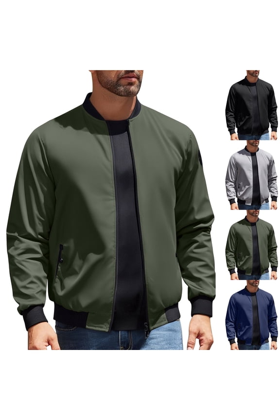 Men's Lightweight Jackets Light Windbreaker Full Zip Up Stylish Golf Coat Business Work Casual Dress Winter Clothing for Men Gray XL(XL)