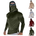 thumbnail image 1 of Puntoco Men's Performance Fishing Hoodie Shirt - UPF 50+ Sun Protection Long Sleeve Thumbholes Shirts with Neck Gaiter White XL(XL), 1 of 3
