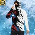 thumbnail image 1 of Puntoco Men's Printing Summer Sunscreen Is Breathable Long Sleeve with A Mask Hooded Blouse White M(M), 1 of 6