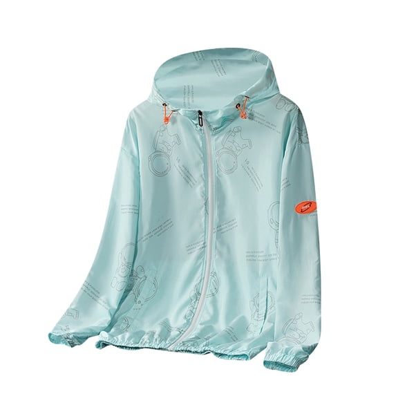 Puntoco Men's UPF 50+ Sun Protection Hoodie Jacket Zip Up Lightweight Long Sleeve UV Fishing Shirts Quick Dry Zip Pockets Coats for Men Mint Green XXXL(XXXL)