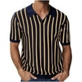 thumbnail image 1 of Puntoco Men summer tops Men's Polo Shirts 2025 Short Sleeve Casual Polo T Shirt Color Block Slim Fit Golf Shirts with Pocket Navy L(L), 1 of 9