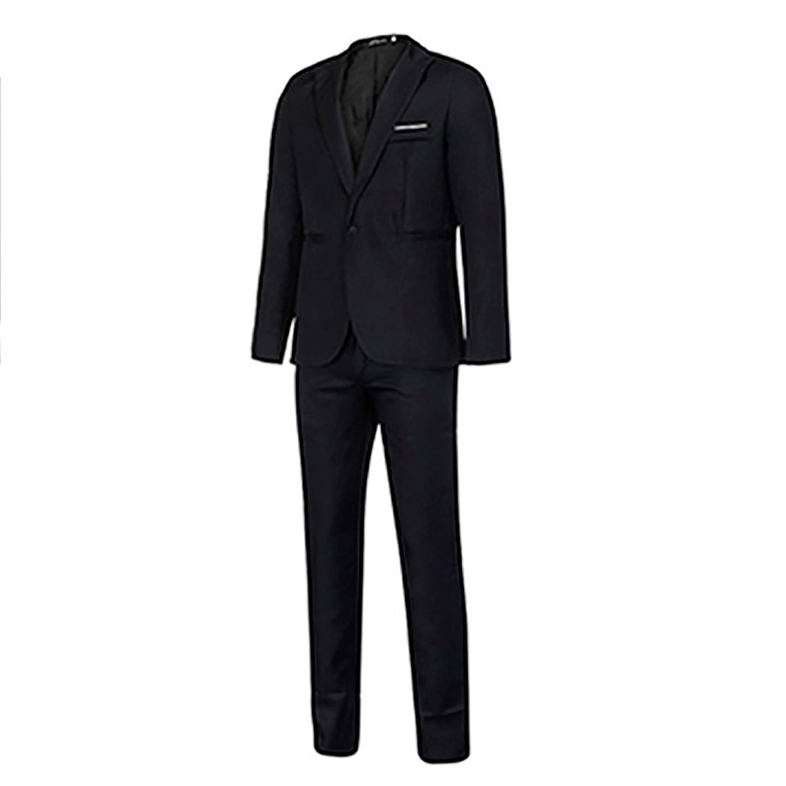 puntoco-mens-clothing-clearance-men-s-suit-jacket-suit-pants-two-piece-suit-black-walmart