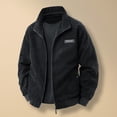 thumbnail image 1 of Puntoco Mens Corduroy Button Down Jacket Casual Long Sleeve Shirts Ribbed Lightweight Shacket Jacket with Flap Pocket Coats for Men Black-A XL(XL), 1 of 9