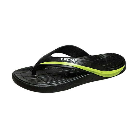 Puntoco Mens Flip Flops Sandals Slip on Sport Summer Beach Thong Green 9.5(45)