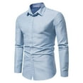 thumbnail image 1 of Puntoco Mens Printed Dress Shirts Pattern Long Sleeve Button Down Business Regular Fit Casual formal Work Shirts Light blue 2(XS), 1 of 8