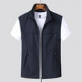 thumbnail image 1 of Puntoco Mens Summer Utility Vest Multi Pockets Fishing Vests Casual Sleeveless Jacket for Hiking Golf Lightweight Blue 8(XXL), 1 of 6